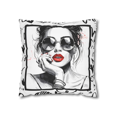 Canvas Pillowcase - Chic Retro Print Stylish Home Decor