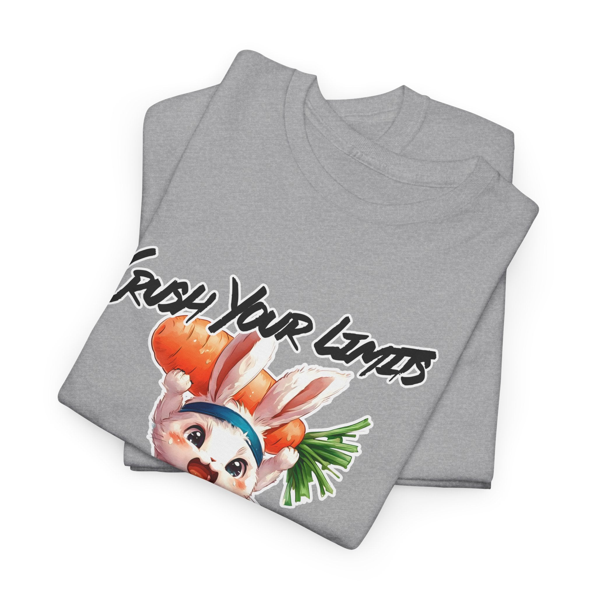 Motivational Unisex Heavy Cotton Tee - 'Crush Your Limits'