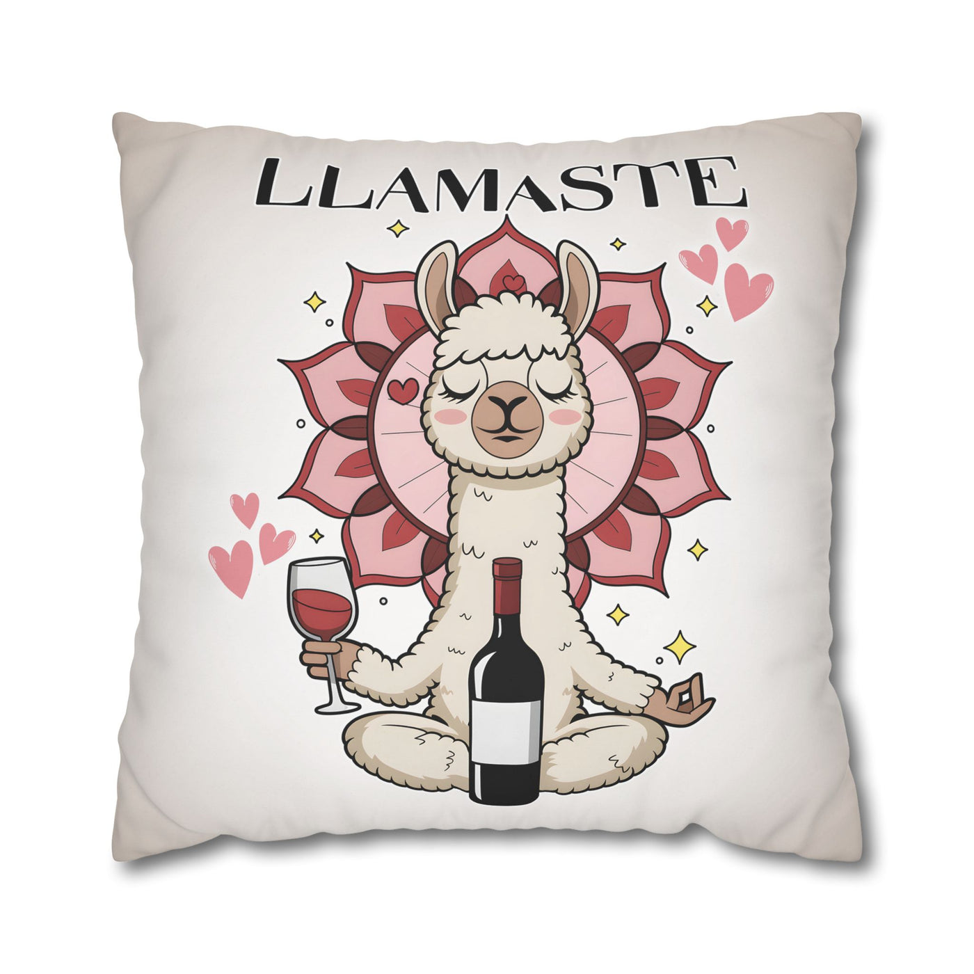 Unwind with Wine - Poly Canvas Pillowcase