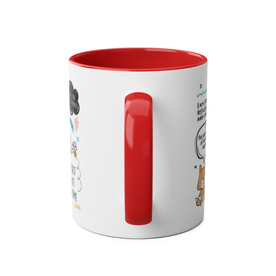 Inspirational Two-Tone Coffee Mug - 11oz - Positive Affirmations & Cute Designs