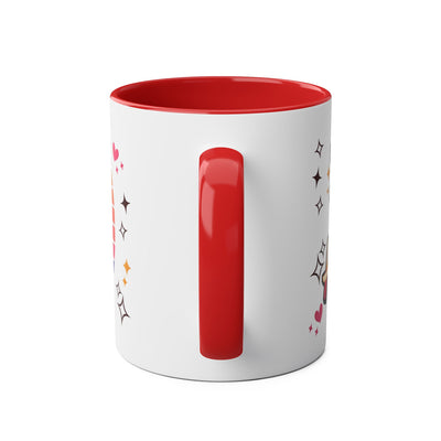Unicorn Two-Tone Coffee Mug - 11oz Born to Be Awesome Design