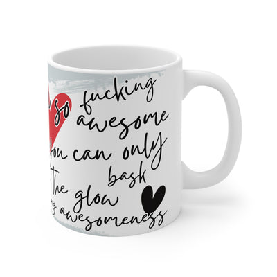Funky Illustrated Coffee Cup - "I’m so glad that you can be yourself"