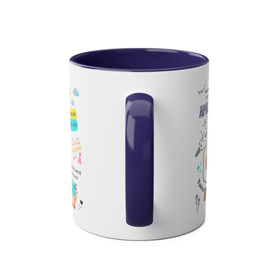Personalized Two-Tone Birthday Coffee Mug - Celebrate with Custom Name Design