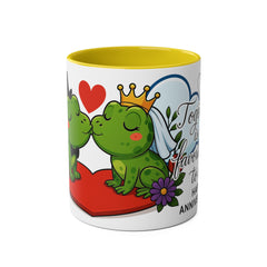 Cute Frog Love Anniversary Mug, Gift for Couples, Valentine's Day, Frogs Mug, Relationship Goals Coffee Mug