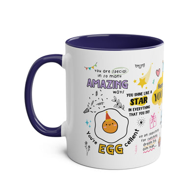 Personalized Two-Tone Birthday Coffee Mug - Celebrate with Custom Name Design