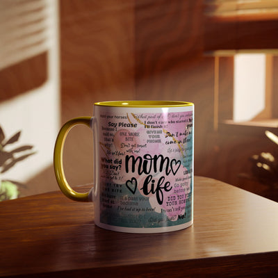 Mom Life Two-Tone Coffee Mugs, 11oz
