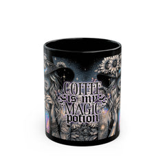 Coffee Is My Magic Potion Black Mug - Enchanting 11oz & 15oz Gift for Coffee Lovers