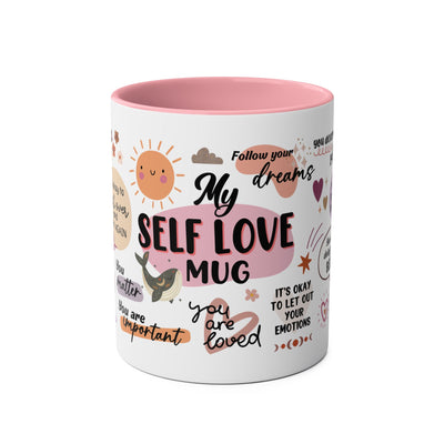 Self-Love Inspirational Coffee Mug – Two-Tone 11oz