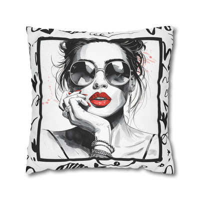 Canvas Pillowcase - Chic Retro Print Stylish Home Decor