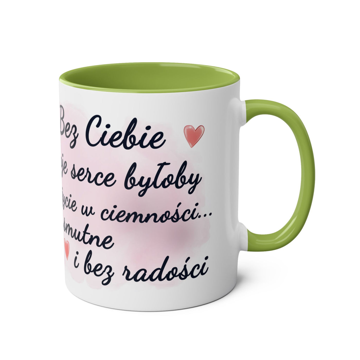 Biały Słodki Króliczek Kubek Dwukolorowy