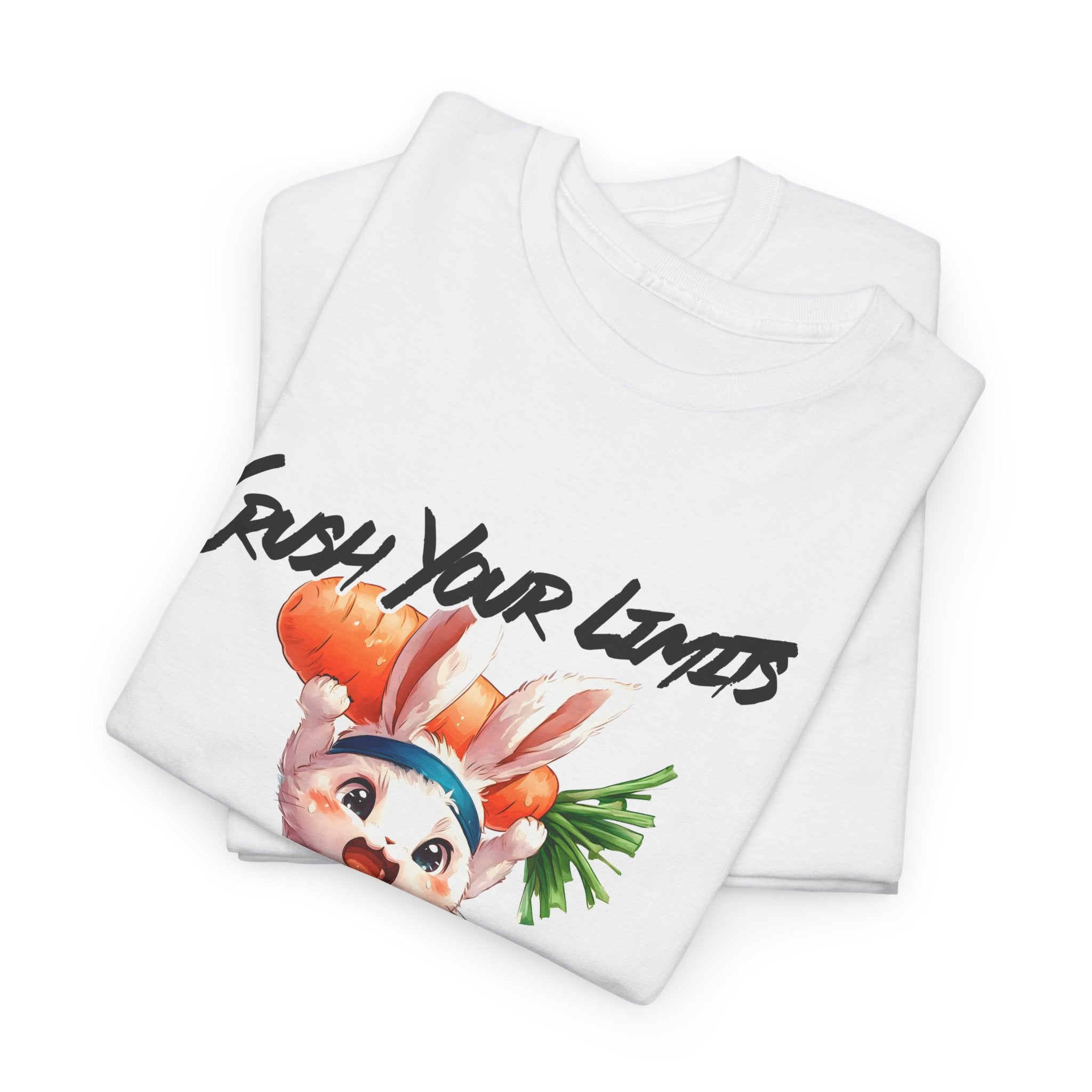 Motivational Unisex Heavy Cotton Tee - 'Crush Your Limits'
