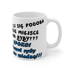 Zabawny Kubek Biały dla Wędkarza - Ceramic Coffee Cups