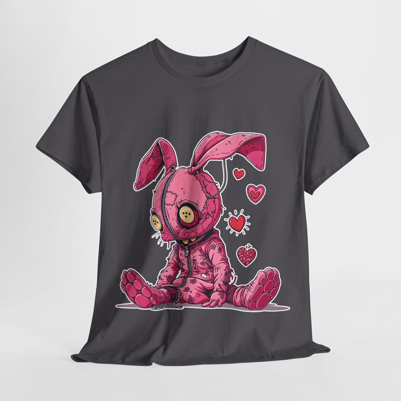 Pink Bunny with Chains Unisex Heavy Cotton Tee