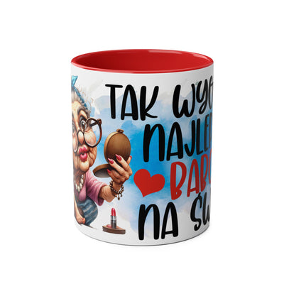Najlepsza Babcia Kubek Dwukolorowy