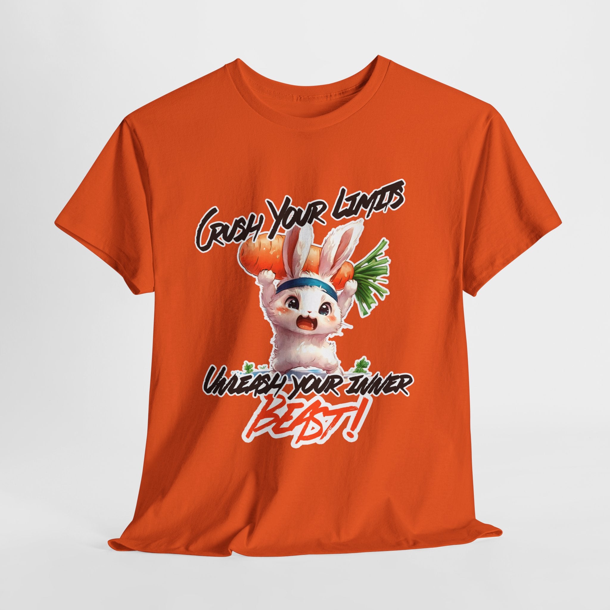 Motivational Unisex Heavy Cotton Tee - 'Crush Your Limits'