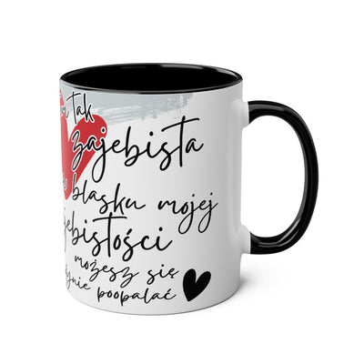 Chic Two-Tone Coffee Mug - Heart Design, Love Quote | Perfect Gift for Friends & Loved Ones