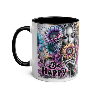 Be Happy Two-Tone Afirmation Mug