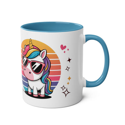 Unicorn Two-Tone Coffee Mug - 11oz Born to Be Awesome Design