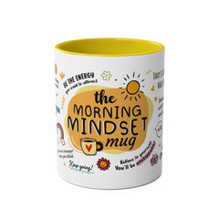 Inspirational Morning Mindset Coffee Mug - Two-Tone 11oz