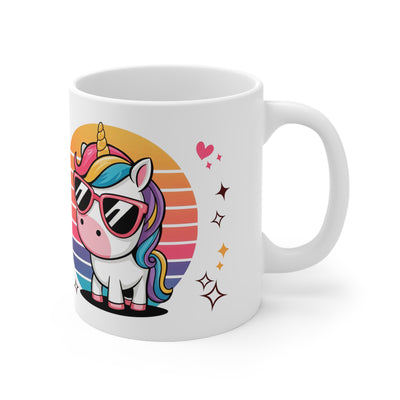 Mug - Born to Be Awesome Unicorn Ceramic Coffee Mug - Fun 11oz & 15oz Cups