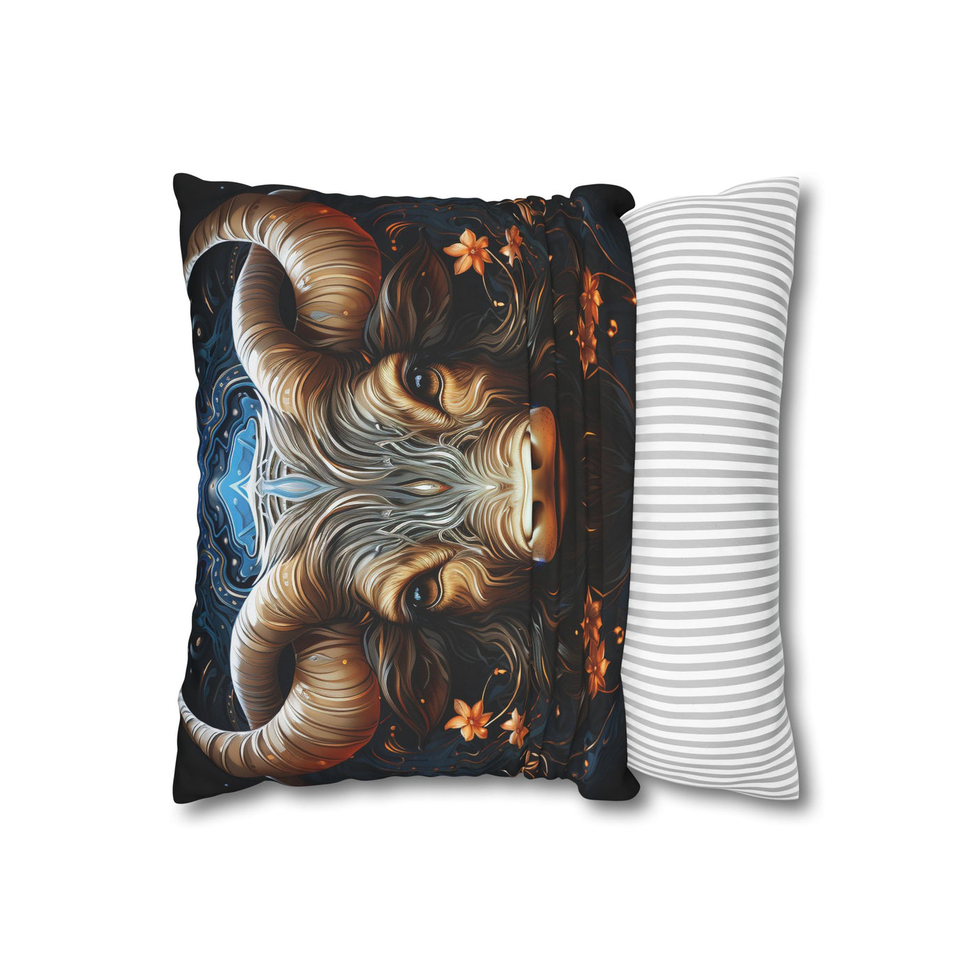 Taurus Zodiac Decorative Pillowcase - Artful Square Poly Canvas Cushion for Home Decor