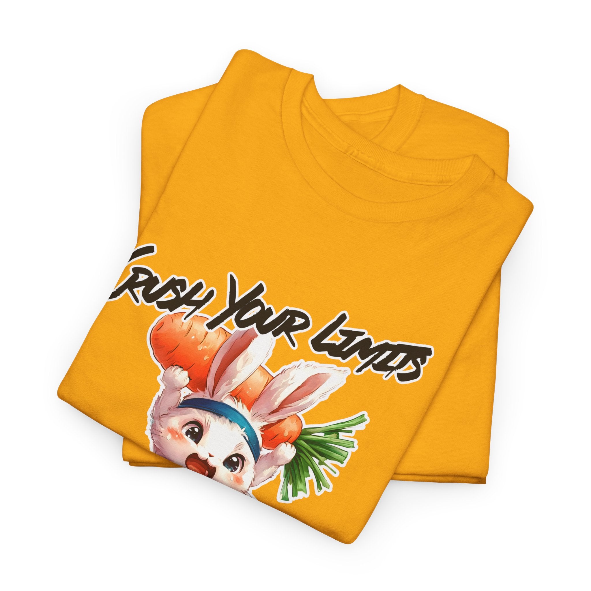 Motivational Unisex Heavy Cotton Tee - 'Crush Your Limits'