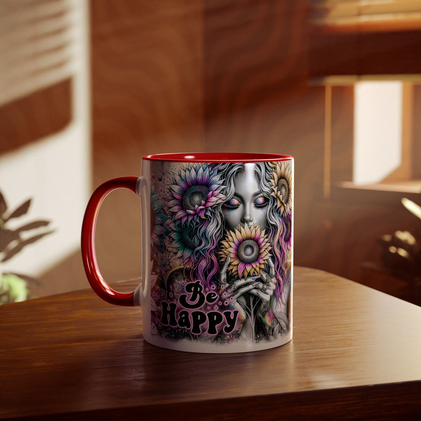 Be Happy Two-Tone Afirmation Mug