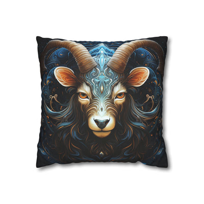 Artistic Capricorn Zodiac Poly Canvas Pillowcase - Zodiac Home Decor
