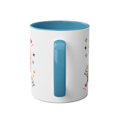 Unicorn Two-Tone Coffee Mug - 11oz Born to Be Awesome Design