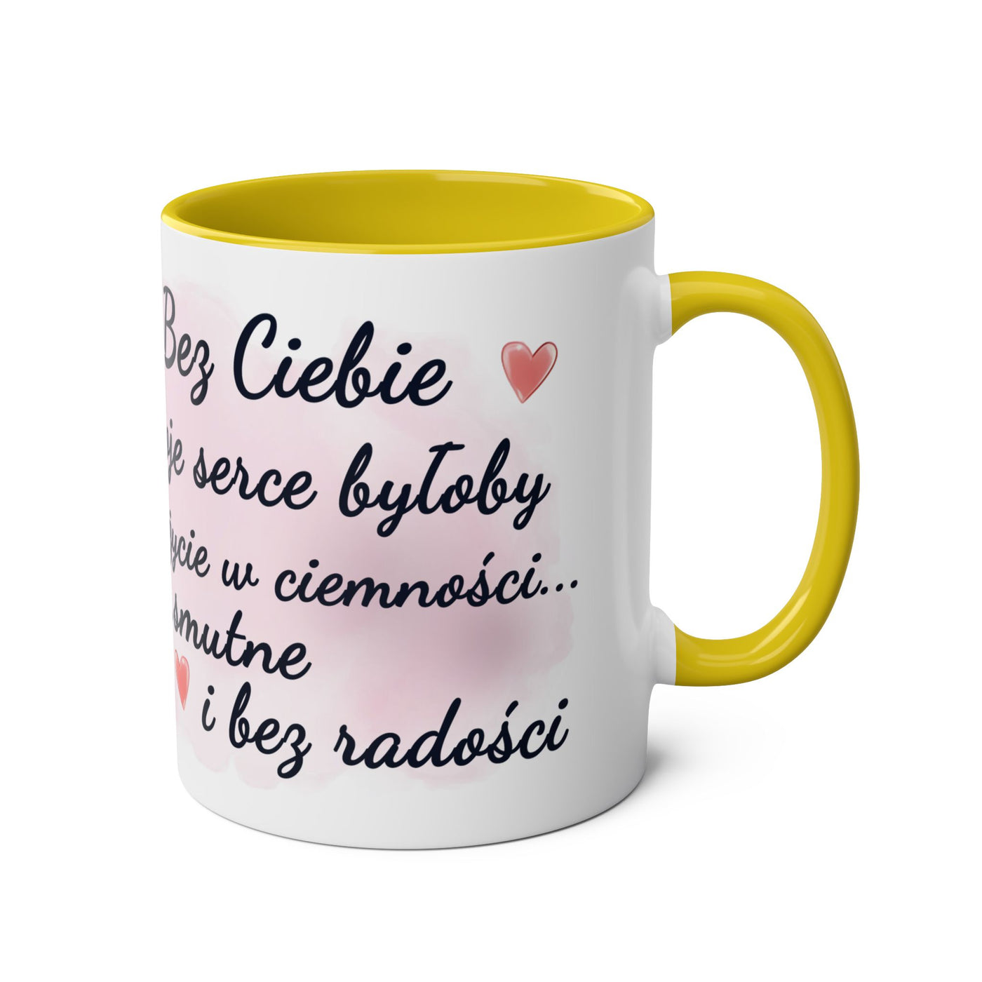 Biały Słodki Króliczek Kubek Dwukolorowy