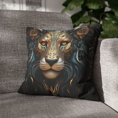 Majestic Leo Zodiac Decorative Pillowcase - Boho Style Cushion Cover