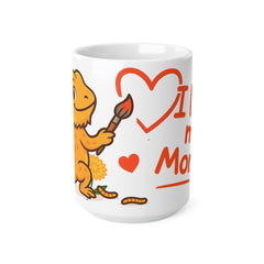 Bearded Dragon “I Love My Mommy” Ceramic Mug – Cute Reptile Lover Gift (11oz & 15oz)