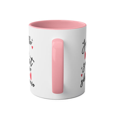 Funny Two-Tone Coffee Mug - 'Jestem tak Zajebista' Design for Coffee Lovers