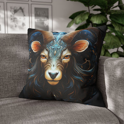 Artistic Capricorn Zodiac Poly Canvas Pillowcase - Zodiac Home Decor
