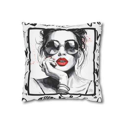 Canvas Pillowcase - Chic Retro Print Stylish Home Decor