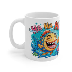 Zabawny Kubek Biały dla Wędkarza - Ceramic Coffee Cups