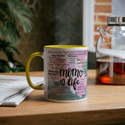 Mom Life Two-Tone Coffee Mugs, 11oz