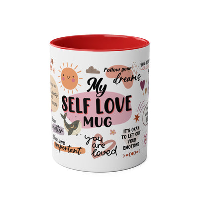 Self-Love Inspirational Coffee Mug – Two-Tone 11oz