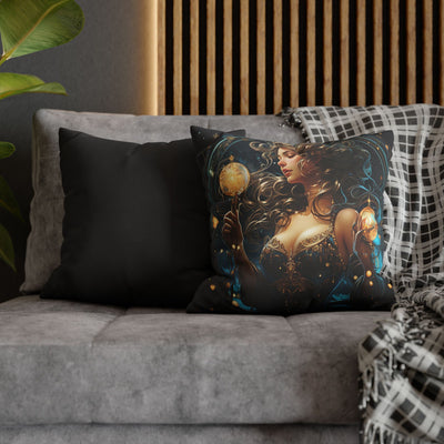 Artistic Aquarius Zodiac Pillowcase with Mystic Woman Design