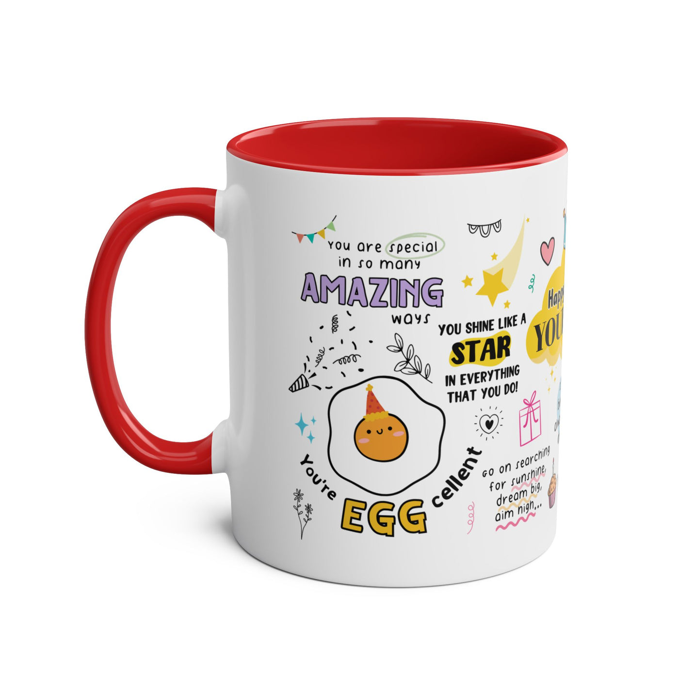 Personalized Two-Tone Birthday Coffee Mug - Celebrate with Custom Name Design