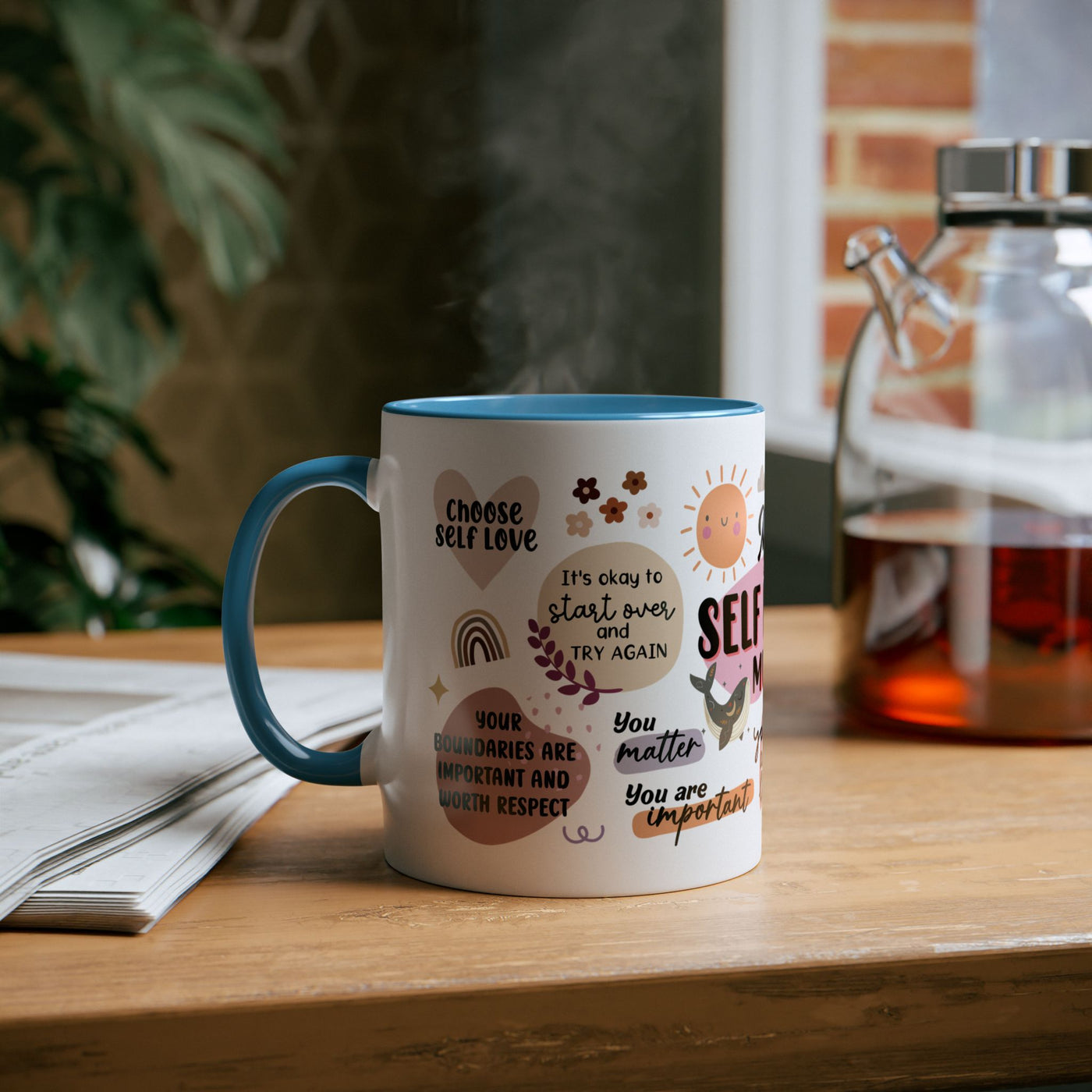 Self-Love Inspirational Coffee Mug – Two-Tone 11oz