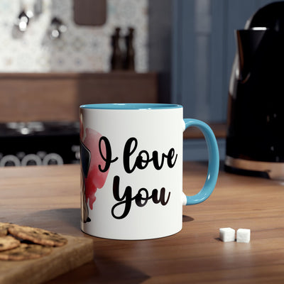 I Love You Two-Tones Mug with Cute Pug Dog