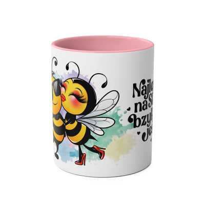 Najlpesze na stres...Kubek Dwukolorowy, Couple Coffee Mug - Two-Tone 11oz