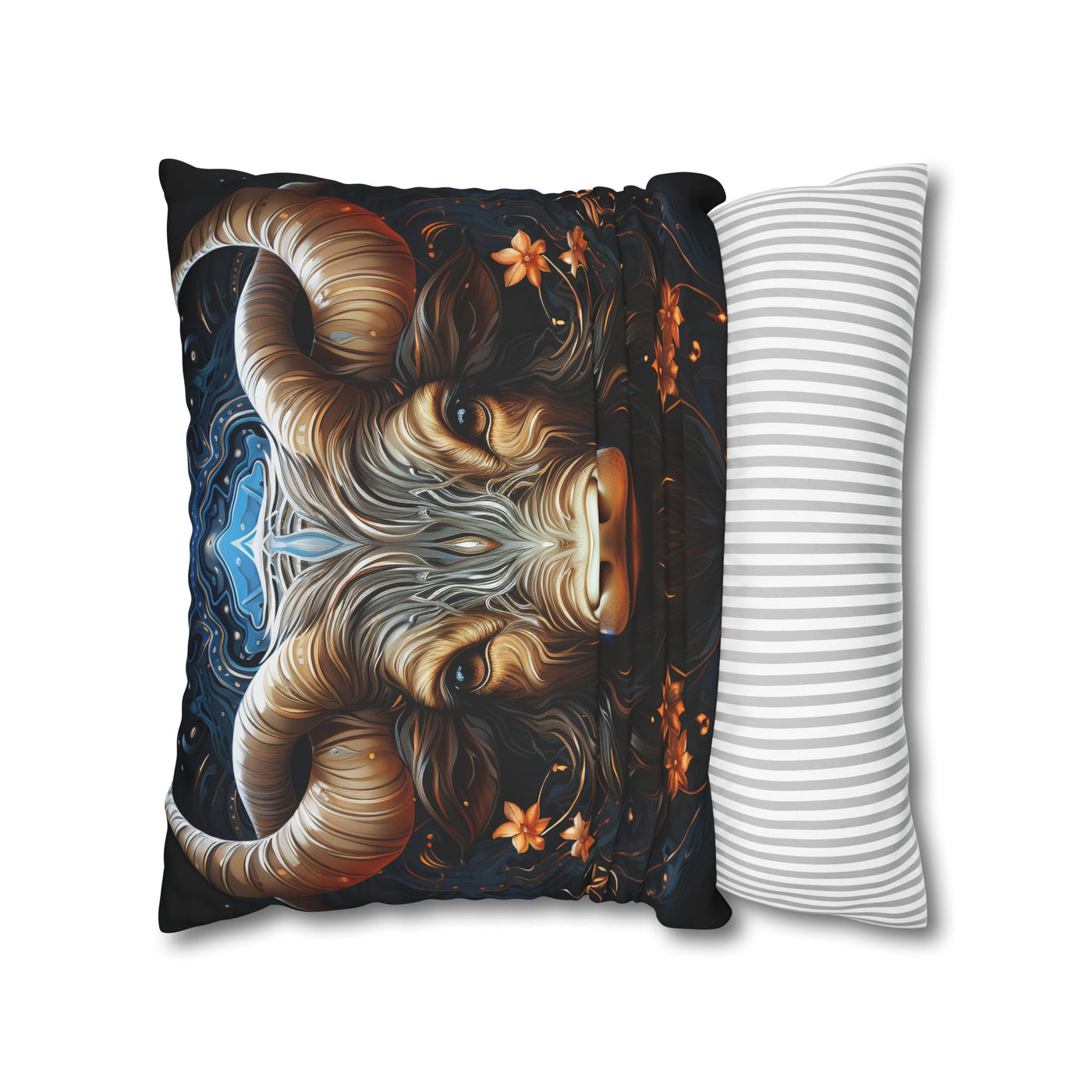 Taurus Zodiac Decorative Pillowcase - Artful Square Poly Canvas Cushion for Home Decor