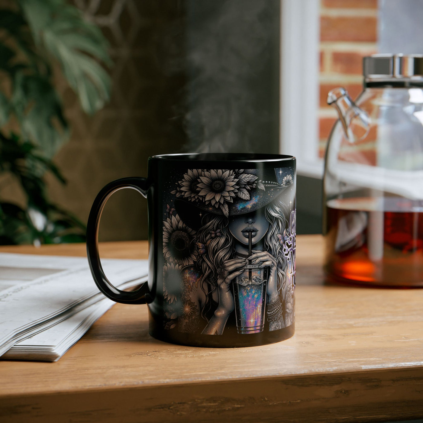 Coffee Is My Magic Potion Black Mug - Enchanting 11oz & 15oz Gift for Coffee Lovers