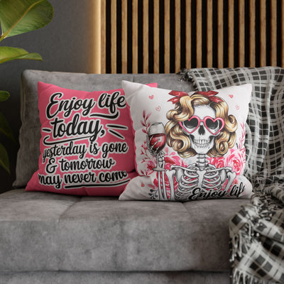 Enjoy Life Pillowcase – Chic Decor for Fun Celebrations