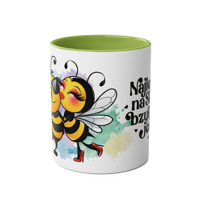Najlpesze na stres...Kubek Dwukolorowy, Couple Coffee Mug - Two-Tone 11oz