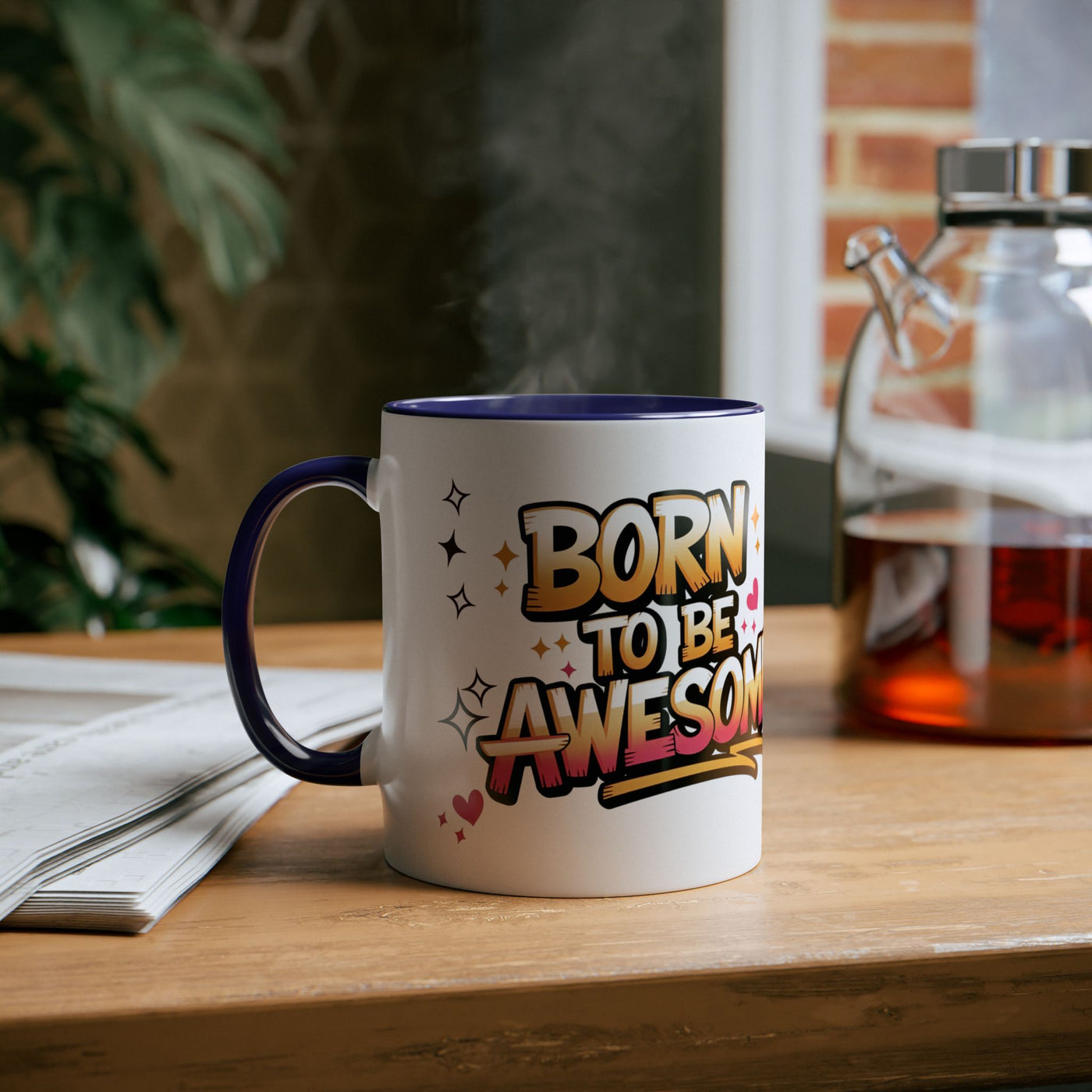 Unicorn Two-Tone Coffee Mug - 11oz Born to Be Awesome Design