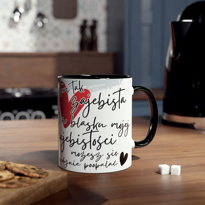 Chic Two-Tone Coffee Mug - Heart Design, Love Quote | Perfect Gift for Friends & Loved Ones