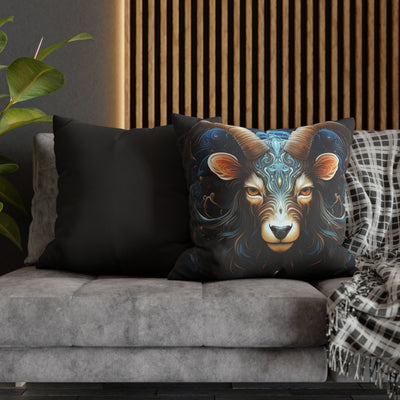 Artistic Capricorn Zodiac Poly Canvas Pillowcase - Zodiac Home Decor